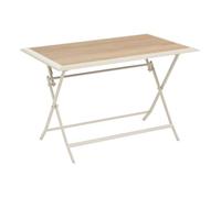 Table de jardin 4 places Azua pliable beige 110x71cm - Hespéride