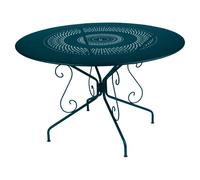 Table de jardin 6 personnes FERMOB Montmartre Ø 117 cm - Bleu Acapulco