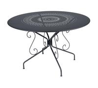 Table de jardin 6 personnes FERMOB Montmartre Ø 117 cm - Carbone