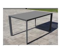 Paris Prix Table de jardin Meet 160x90 cm 6 places Aluminium laqué peinture époxy Gris anthracite