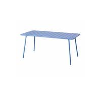Table de jardin 6 places 160cm bleu BERGAME