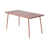 Bergame table de jardin 6 places 160cm terracotta