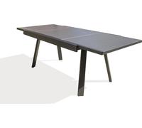 DCB Garden Table de jardin STOCKHOLM en aluminium extensible 8 places 150-225x96 cm Gris anthracite