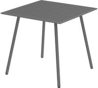 Table de jardin acier 80 x 80 x 74 cm Résistant aux intempéries Table de buffet avec cadre en acier, antidérapante Table de camping 4 personnes Table de terrasse Table de repas extérieure pour jardin,