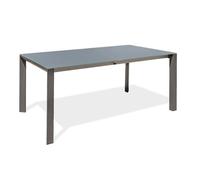 Paris Prix Table de jardin Honfleur avec rallonge HPL Gris anthracite