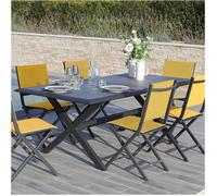 Table de jardin aluminium plateau Kedra® - Ceram - L.198 x l.104 cm - 8 personnes