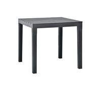 vidaXL Table de jardin 78x78x72 cm plastique anthracite