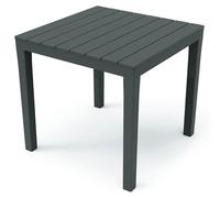 Table de jardin anthracite 78x78x72cm imitation bois