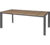 Table de jardin - Anthracite - Structure aluminium - Plateau polywood - 198 x 100 cm