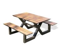 Table de jardin en aluminium et plateau HPL