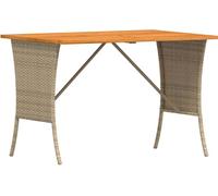 Table de jardin avec dessus en bois d'acacia beige 105x75x72 cm