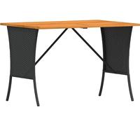 Table de jardin avec dessus en bois d'acacia noir 105x75x72 cm