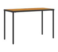 Table de jardin avec dessus en bois d'acacia noir 115x54x74 cm