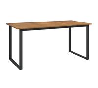 Table de jardin avec pieds en forme de U 160x80x75 cm en acacia massif