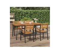vidaXL Table de jardin avec pieds en épingle à cheveux 180x90x75 cm acacia massif