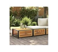Table de jardin avec tabouret bois d'acacia massif, table basse d'extérieur, table de patio, table en bois, table 367650