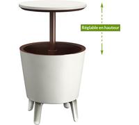 Table de jardin bar "Cool Bar" 30L bac glaçons boissons fraîches table d'appoint