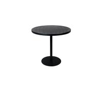 Table de jardin bistro ronde 80 cm en aluminium et verre noir Albert Garden