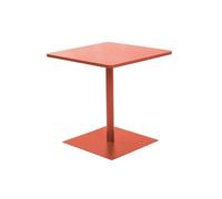 Table de jardin bistrot carré acier 2 places 70 cm terracotta - Orea