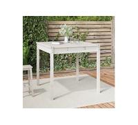 vidaXL Table de jardin en pin massif 82,5x82,5x76 cm – blanche