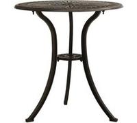 vidaXL Table de jardin Bronze – fonte d'aluminium 62x62x65 cm