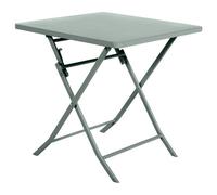 Table de jardin pliante carrée GREENSBORO Vert olive 2 places - Acier traité époxy, Traitement antirouille renforcé Hespéride