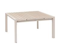Table De Jardin Carrée Extensible Alu Evasion 8/10 Places Beige Lin - Hespéride Multicolore