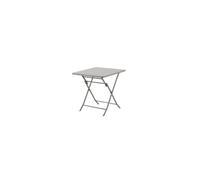 Hespéride Table de jardin pliante Greensboro – Carrée 2 places Acier époxy antirouille – Café