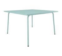 Table de jardin carrée L.120 cm en métal - Vert amande - MIRMANDE de MYLIA