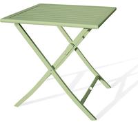 Paris Prix – Table de jardin MARIUS – carrée pliante en aluminium 70x70 cm Vert Lagune