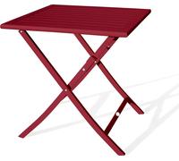 Table de jardin carrée pliante en aluminium