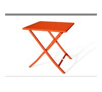 Table de jardin carrée pliante en aluminium
