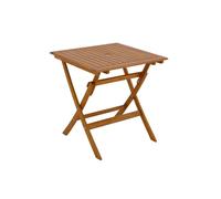 Table de jardin carrée pliante en bois massif l70 cm fuego