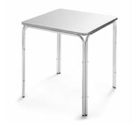 Table de jardin carrée, structure aluminium, plateau de 70 x 70 cm