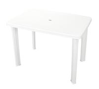 Table de jardin - CHEZ JILI - DECO - Blanc - 4 à 6 personnes - Plastique Hom•999