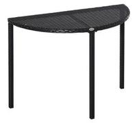 table de jardin Outsunny Résine 100x50x74cm Noir