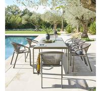 Table de jardin DOMILLY Café 10 places - Aluminium traité époxy Hespéride