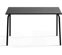 Table de jardin en acier 120 x 70 cm 6 places noir - Oviala Palavas