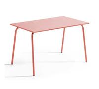 Table de jardin en acier 120 x 70 cm argile Palavas, Oviala