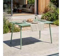 Table de jardin en acier 120 x 70 cm vert sauge - Oviala Palavas