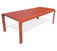 Table de jardin en aluminium - terracotta