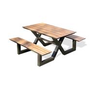 Table de jardin en aluminium et plateau HPL
