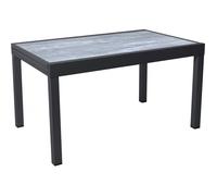 Table de jardin en aluminium extensible "Lagos" - 140/280 x 90 x 76 cm - Gris