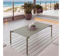 Table de jardin en aluminium HWC-O11, Outdoor Lounge table table de café table de balcon, 105x65cm ~ vert clair