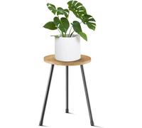 Table de jardin en bois avec pieds en métal, pour l'intérieur et l'extérieur - Table de jardin moderne