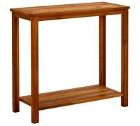 Table de Jardin en Bois d'Acacia Massif Console de Table d'Appoint Meuble de Terrasse Table d'Extérieur 80x35x75 cm Marron de vidaXL