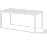 Table de jardin en bois d'acajou, dimensions 165x80 cm, finition blanche mate, idéale pour la maison. Table à manger pour jardin, terrasse et balcon, pouvant accueillir jusqu'à 6 personnes, parfaite p