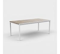 Table de jardin en métal effet bois 200 cm Porto 200