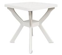 Table de jardin en plastique RENO - env. 70 x 70 x 72 cm - couleur : blanc