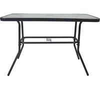 Table de jardin en verre et métal | Table à manger | Dimensions env. H. 70 x W. 110 x D. 55 cm | Anthracite | Table de balcon Meubles de jardin 110x55